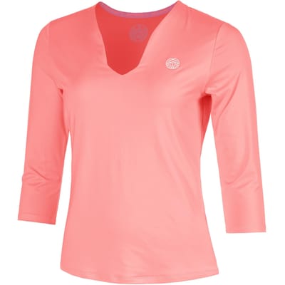 BIDI BADU Out of Control V-Neck Longsleeve Dames-pink, wit