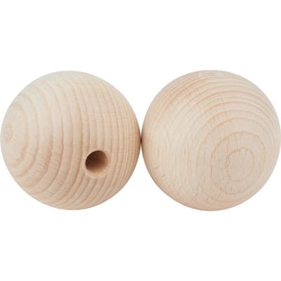 VBS Houten kogels halfgeboord "Ø 60 mm" - 2 stucks