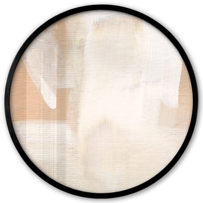 Poster in lijst Rond - Fotolijst 40x40 cm - Posters - Kunst - Wit - Beige - Modern - Ronde posterlijst zwart - Decoratie - Wanddecoratie woonkamer - Muurdecoratie slaapkamer