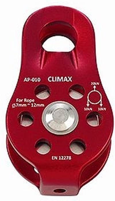 Climax Riemschijf - Katrol voor Klimlijn - 90 gram - Gecertificeerd