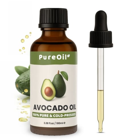 PureOil - Avocado Olie - 100ml - 100% Puur & Vegan - Koudgeperst - Advocado Olie Voor Haar | Huid | Gezicht | Scalp | Nagels en Massage Olie