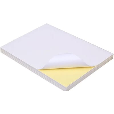 100 Pièces Papier Autocollant Étiquette Format A4 Brillant Mat Blanc Papier d'Impression d'Étiquettes Sans Tracas pour Laser white
