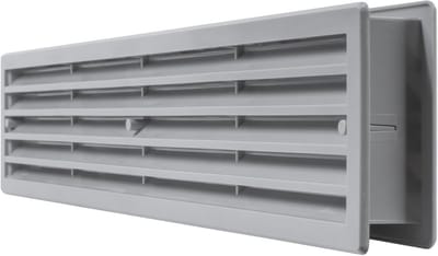 Ventilatierooster voor Binnendeur 45x9 cm Wit Kunststof voor Badkamer en Toilet
