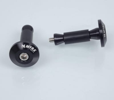 Embout de guidon diamètre intérieur 13mm Myra anodisé noir pour moto Neuf