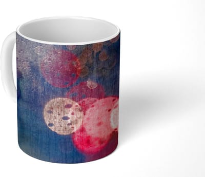 Mok - Koffiemok - Abstract - Druppels - Kleuren - Regen - Mokken - 350 ML - Beker - Koffiemokken - Theemok