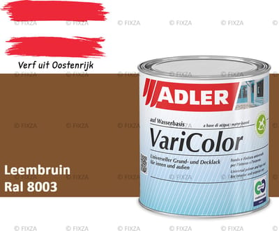 ADLER Varicolor Lakverf RAL 8003 – Leembruin 375 ml – 2-in-1 Houtverf, Metaalverf en Kunststof Lak voor Binnen & Buiten