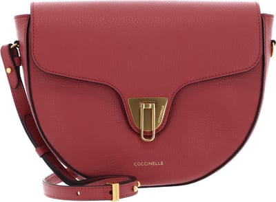 COCCINELLE Leren Schoudertas Avondtas Beat Soft Crossover Bag Pot Lichtrood
