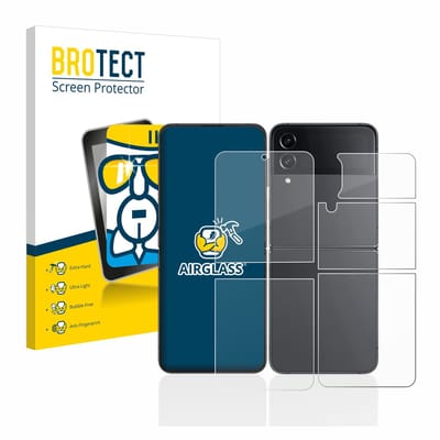 Screenprotector voor Samsung Galaxy Z Flip 4 (Voor+Achter) Beschermglas transparant