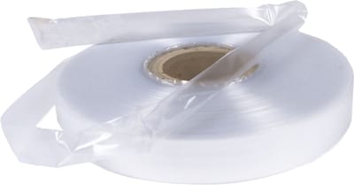 Kortpack - Buisfolie 5cm breed x 50mtr lang - 50my dik - Transparant - 1 Rol - Kokerdiameter: 76mm - Slangenfolie - (016.0032)