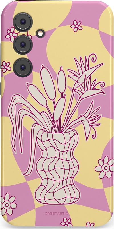 Casetastic Hoesje Geschikt voor Samsung A35 - Stijlvolle Beschermende Duo-layer Case - Bosje vol roze