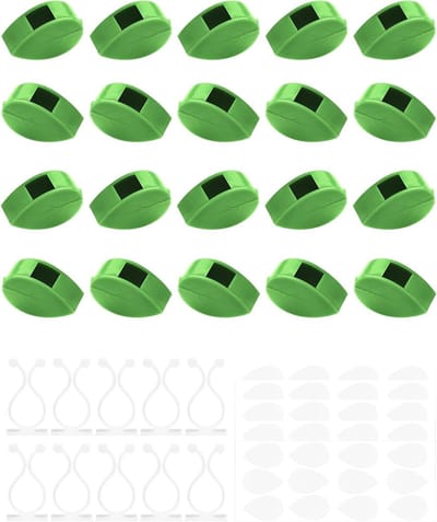 Klimplant Clips - Plantensteunen - Planten Steunen - Zonder Boren - 70 Stuks - Groen Wit