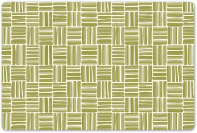 Placemats 45x30 cm - Placemat kunststof - 1 stuk - Vlecht - Patroon - Groen - Borden onderleggers - Decoratie voor op tafel - Keuken tafeldecoratie accessoires - Vinyl onderlegger - Tafelversiering