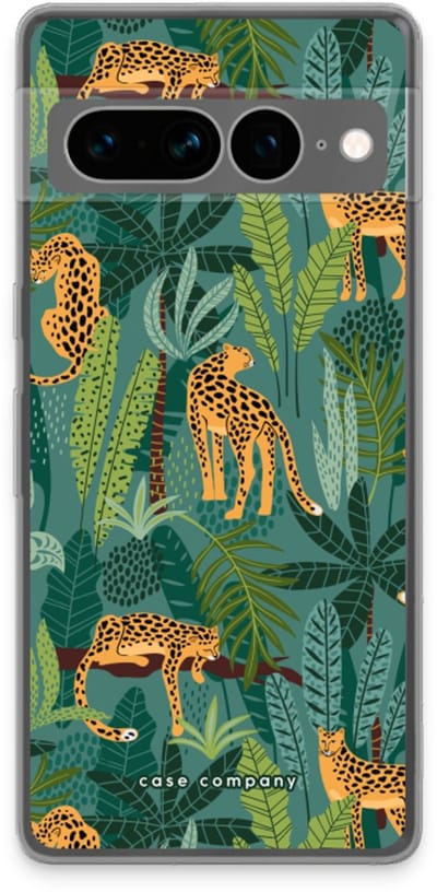 Case Company® - Hoesje geschikt voor Google Pixel 7 Pro hoesje - Luipaard 2 - Soft Cover Telefoonhoesje - Bescherming aan alle Kanten en Schermrand