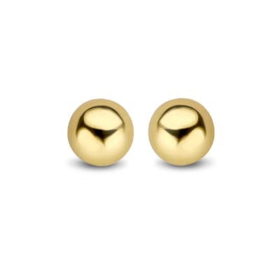 New Bling 9NB-0371 – Zilveren Oorbellen Dames – Bolletje Oorknopjes Goudkleurig 3 mm