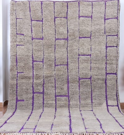 Vloerkleed Beni Mrirt - Marokkaans Vloerkleed - 280 x 175 cm - Handgemaakt & Uniek - Gemaakt van 100% wol - Hoogpolig Berber Vloerkleed
