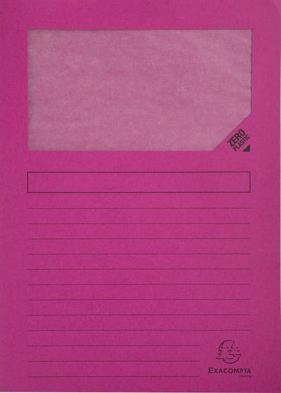 Exacompta 4x FOREVER® Pak van 100 venstermappen 120g/m2 - 22x31cm voor A4 - Fuchsia - 50108E