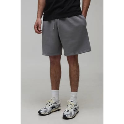 Essential Relaxed Fit Jersey Short | Charcoal | Size XS