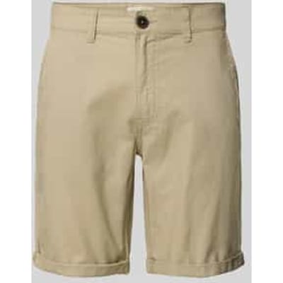 Korte chino van linnenmix