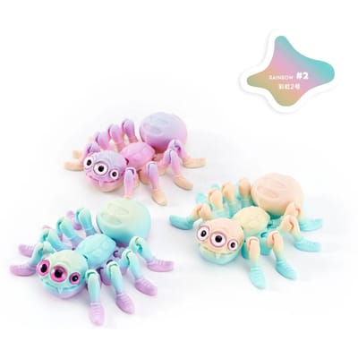 Araignée Fidget Jouet Imprimé en 3D Figurine d'Araignée Réaliste Colorée Animaux Articulés Jouet pour Amoureux des Araignées Halloween Cadeaux pour Enfants 8CM