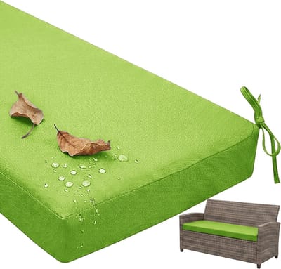 Buitenbankkussen - Terraskussen Zitkussen - Buiten Zitten - Waterbestendig Polyester - 120x55x10cm - Groen