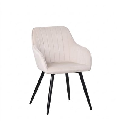 HOMAVO Eetkamerstoelen YZ5 – Set van 2 – Armleuningen – Velvet – 58×63×81 cm – Bruin