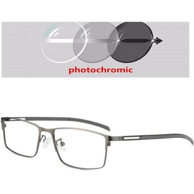 0 -0,5 -0,75 Tot -6 Asferisch Zonne Fotochroom Glas Vierkant Vorm Correctie Bril Met Cilinder Sterkte Brillen 0 +25 +50 Tot +600 W69819WW-Myopia - 1.0 white