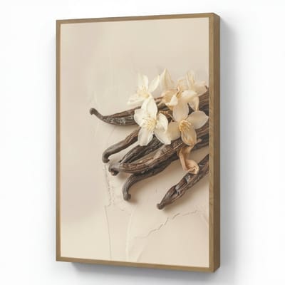 Wandlamp 70x100 cm - Oplaadbaar - Vanille - Bloemen - Beige - Wandlampen binnen woonkamer - Slaapkamer lamp - Decoratieve nachtlamp - Vloerlamp draadloos