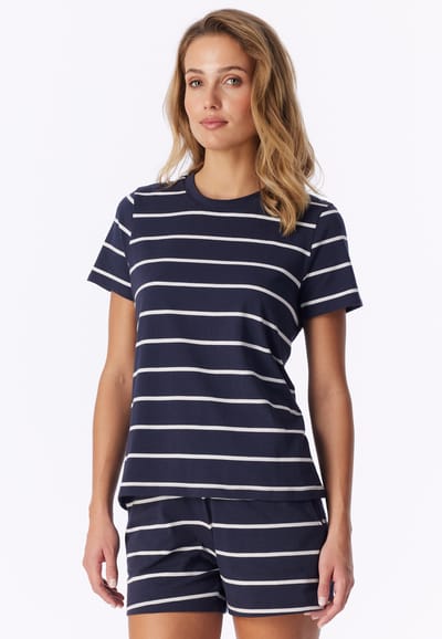 Shirt met korte mouwen, veelkleurige streepjes - Mix+ Relax 42