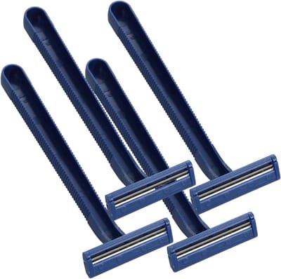 Scheermesjes Set - Handmatige Trimmers - Gezicht Lichaam - Roestvrij Staal - 115 x 4 x 1 cm - Donkerblauw