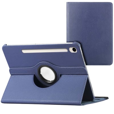 imoshion Tablet Hoes - Geschikt voor Samsung Galaxy Tab S10 FE / Galaxy Tab S9 11.0 inch FE / Galaxy Tab S9 11.0 inch / Galaxy Tab S10 Lite - 360° Draaibare Bookcase - Donkerblauw