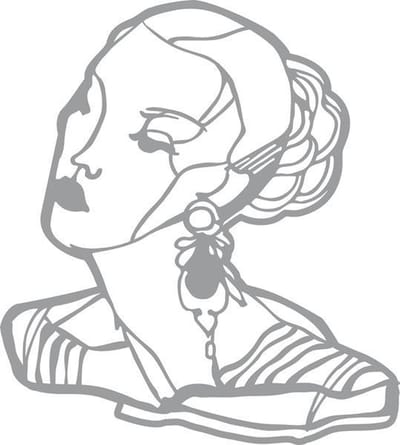 Mask Stencil Lady