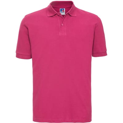 Russell Heren Klassiek Piqué Katoenen Polo Shirt (Fuchsia)