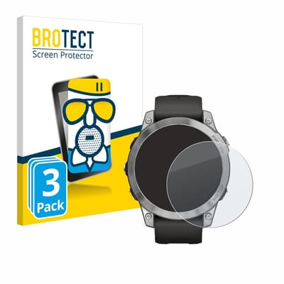 BROTECT - Screenprotector voor Garmin Fenix 7 (47 mm) - Folie Beschermfolie Beschermglas matte 3 Stuks