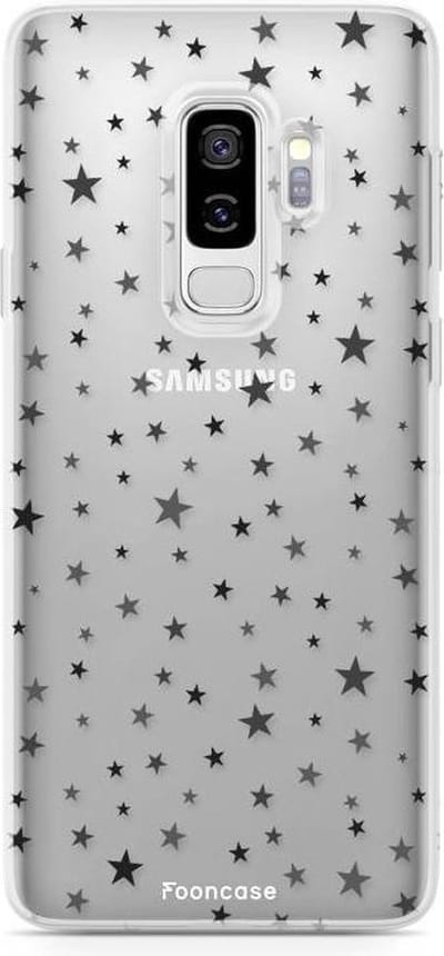 Fooncase Hoesje Geschikt voor Samsung Galaxy S9 Plus - Shockproof Case - Back Cover / Soft Case - Stars / Sterretjes