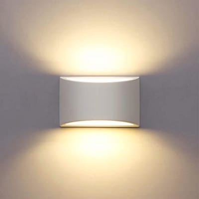 Moderne Led-wandlamp voor binnen, 7 W, warmwit licht, gipslamp met omhoog en omlaag verlichting voor badkamer, woonkamer, slaapkamer, hal