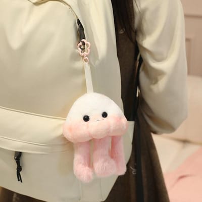 Kawaii Zee Dieren Knuffel Zeekwallen Pluche Speelgoed Schattige Roze Blauwe Kwallen Pluche Knuffels Zachte Pop Cadeau Voor Meisje Tas Hanger 10cm-13cm roze