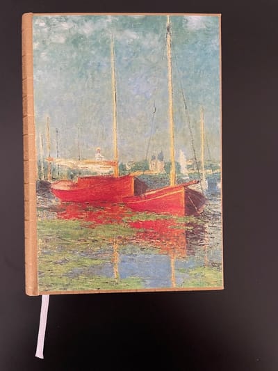 Hardcover Notitieboek 'Rode Boten bij Argenteuil' Claude Monet
