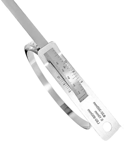 Roestvrijstalen Liniaal - Meetlint Omtrek - Diameter Meten - Dubbele Schaal - 20-3300 mm - Zilver