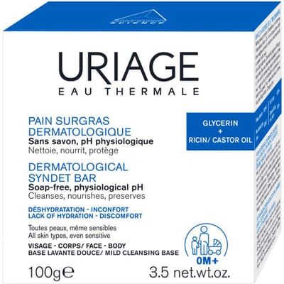Uriage Derm-phy Dermatologische Overvette Zeep 100g | Gezicht En Lichaam