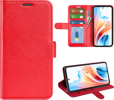 MobyDefend Hoesje - Geschikt voor Oppo A79 / OnePlus Nord N30 SE - Wallet Book Case (Sluiting Achterkant) - Rood