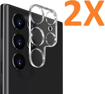 Camera Lens Glass Protector - beschermer Geschikt voor: Samsung Galaxy S23 Ultra - Transparant - 2x