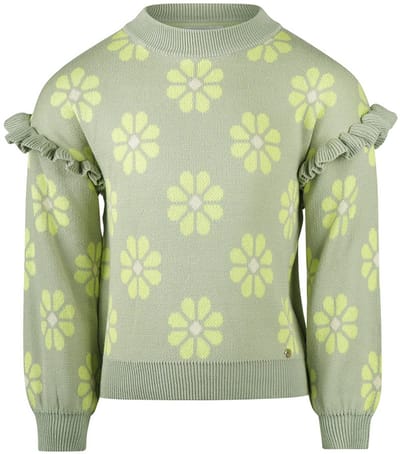 Koko Noko Meisjes Trui - Faded green