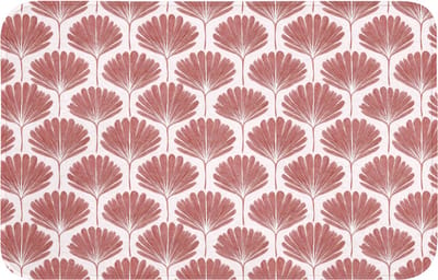 Badmat 80x50 cm - Antislip - Waaier - Motief - Terra - Badmatten voor badkamer - Badkamermat - Douchemat - Badkamer mat