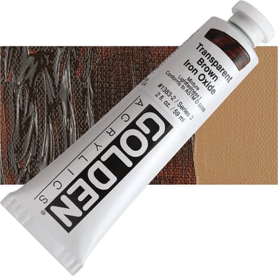 Golden Heavy Body Acrylverf serie 3 | Transparant Brown Iron Oxide (1383-2) 59 ml