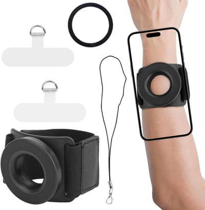 360° Rotatable Smartphone Houder voor Hardlopen, Hoog Elastische Polsband voor Sport en Fietsen, Magnetische Telefoonhouder voor Actieve Lifestyle