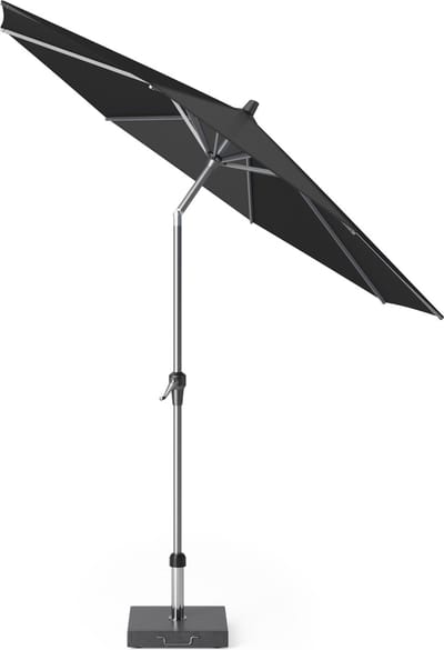 Platinum Sun & Shade - Middenstokparasol - Riva - Ø250cm - Zwart - Kantelbaar - Easy-up draaisysteem - 96% UV protectie