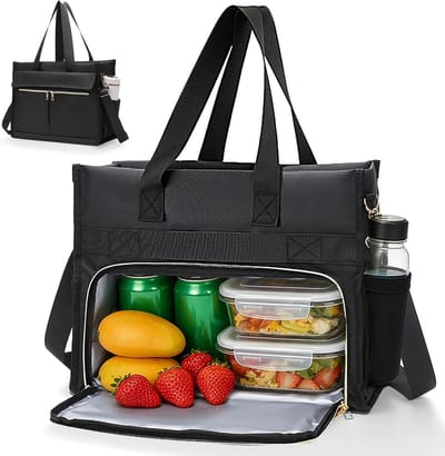 Draagbare 2-in-1 Waterdichte Werk Tas met 15.6 Inch Laptop Compartment, Koeltas voor Kantoor, Universiteit en Reizen, Ideaal voor Picknicks en Dagelijkse Gebruik