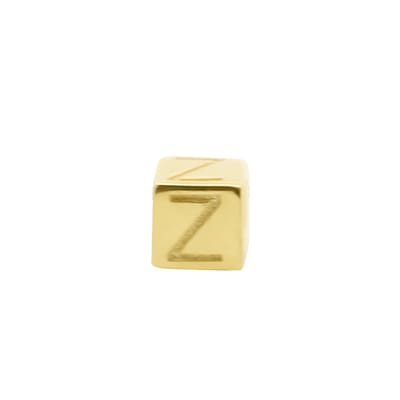 New Bling 9NBG-912Z Gouden Kubus met Letter Z - 3,8mm - hanger - 14 Karaat - Goud
