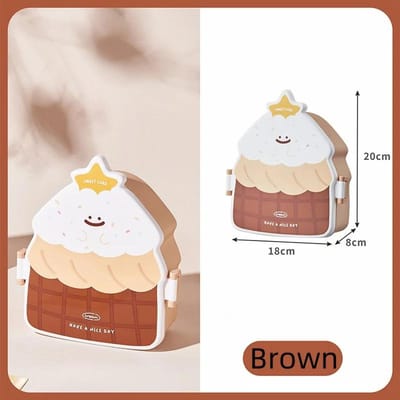 Bento Lunchbox voor Kinderen Kawaii Cartoon Studenten Schattige Kikker Sandwich Snack Voedselbox Fruitcontainer Draagbaar Picknick Vershouddoos