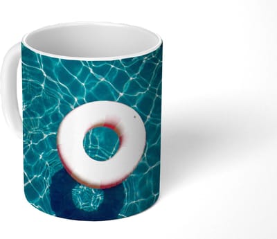 Mok - Koffiemok - Drijvend - Zwemband - Water - Mokken - 350 ML - Beker - Koffiemokken - Theemok
